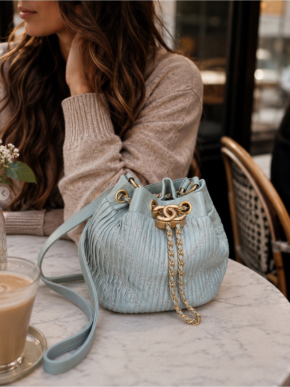 Chanel Paris-Greece Small Coco Pleats Bucket Bag